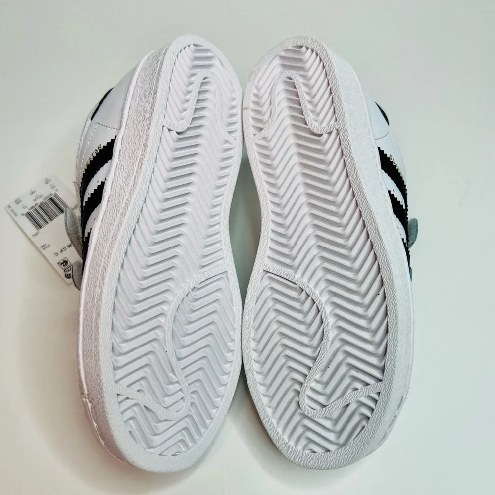 New Adidas Superstar Star Shoes kids Unisex boys and girls EF4838 cwht/cblk/cwht_6